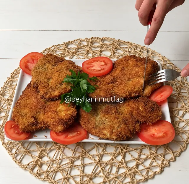 Kadayıflı Çıtır Şnitzel