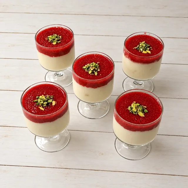 Çilek Soslu Puding